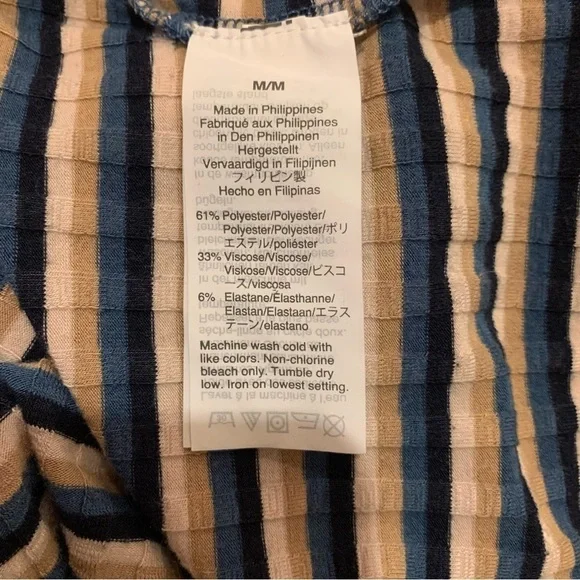 Women’s Madewell Ribbed Turtleneck Striped Top - Picture 5 of 8